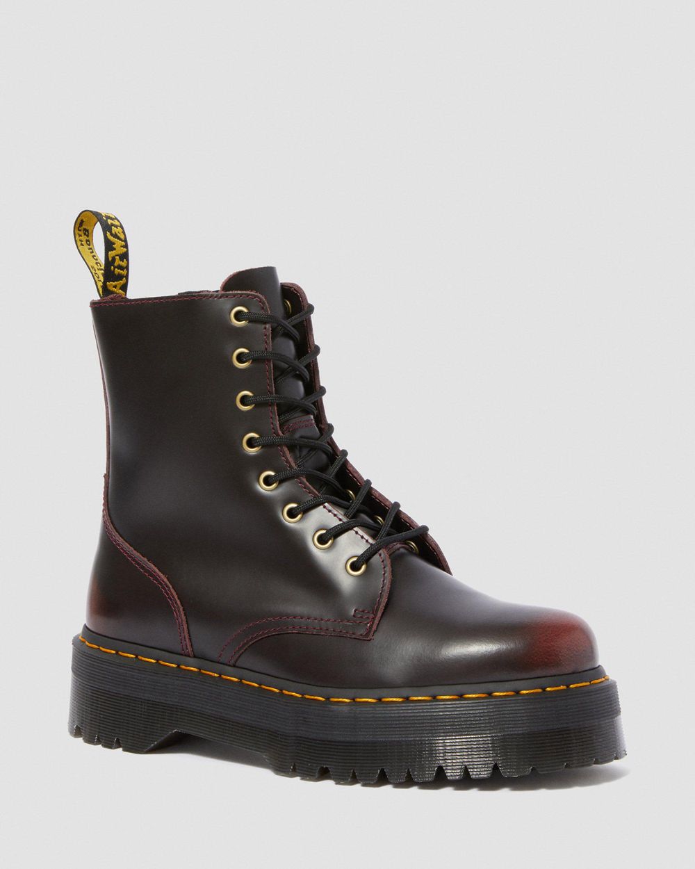 Dr Martens Jadon Arcadia Kožené Topánky Na Platforme Damske ( Červené ) SK 413-PIJHMS